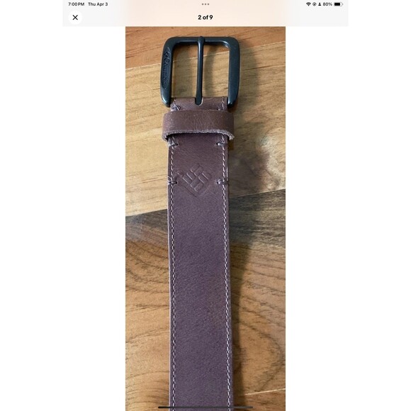 Columbia Men's Size XL 42-44 Single Loop Brown Belt Casual 1.5" Width 7 Holes - Picture 2 of 9